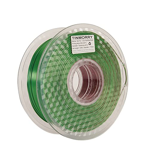 TinMORRY PLA Filament 3D Drucker Filament, 1 kg Spule, Rot/Grün/Blau Cover