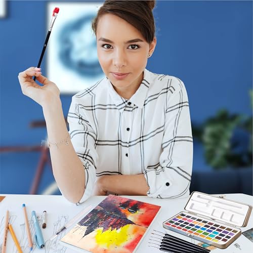 Image of Professional Watercolor Paint Set - 50 Colors Metal Case Kit