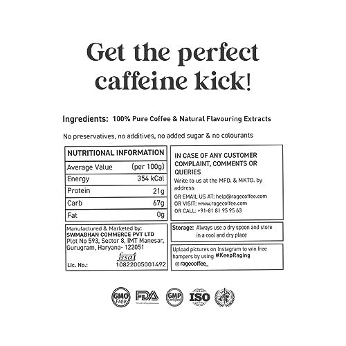 Image of RAGE COFFEE Silk Blend 60G X 4 Flavoured Instant Coffee Powder Of Belgian Chocolate, Classic, Creamy Hazelnut, Perfect Coffee Blend | Hot & Cold Coffee | Bottle| Pack Of 8- (240 Gram)
