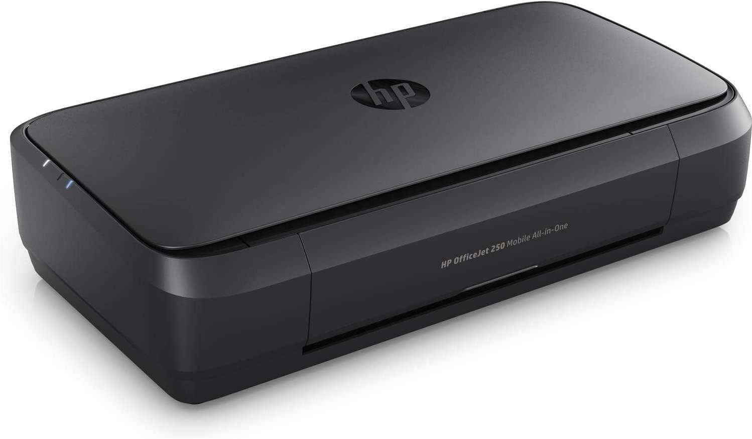 HP OfficeJet 250 Stampante All-in-One Portatile, Stampa/Copia/Scansione 600 dpi, Nero