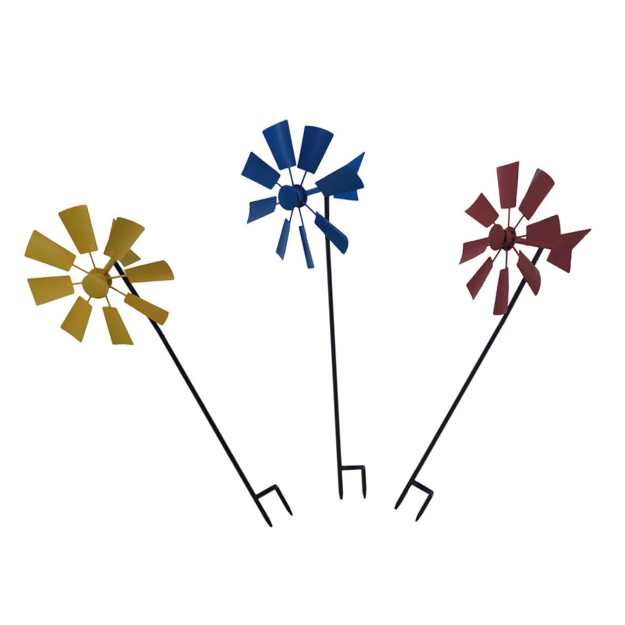 TOYANDONA 3stücke Metall Windmühle Gartenrotation Windspinner Für Außenbereich Landschaftsbau Rasendekoration Mit Flexiblen Und Haltbaren Materialien