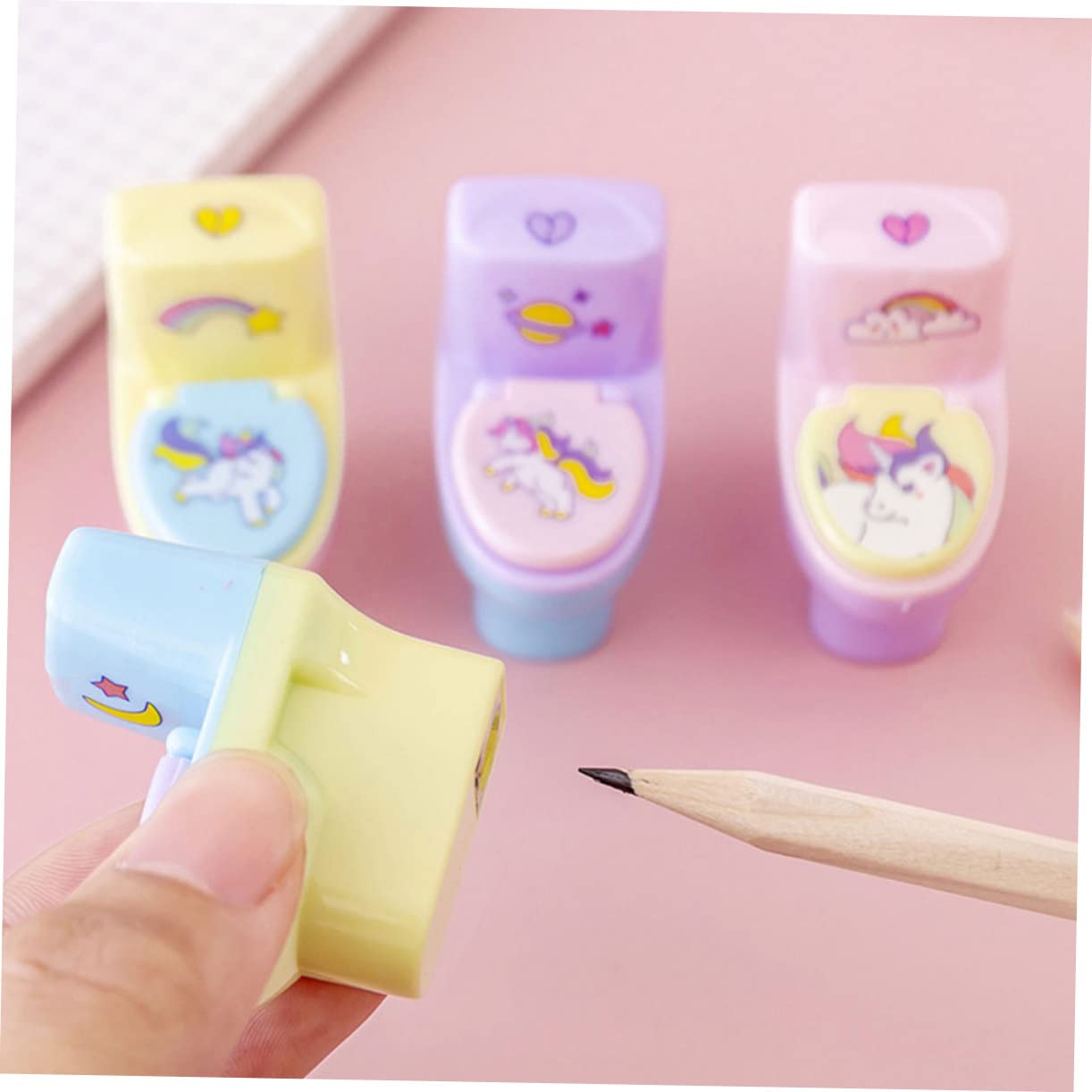 SHINEOFI 48pezzi Temperamatite Adorabili Per Design Scuola e Casa Accessorio Per