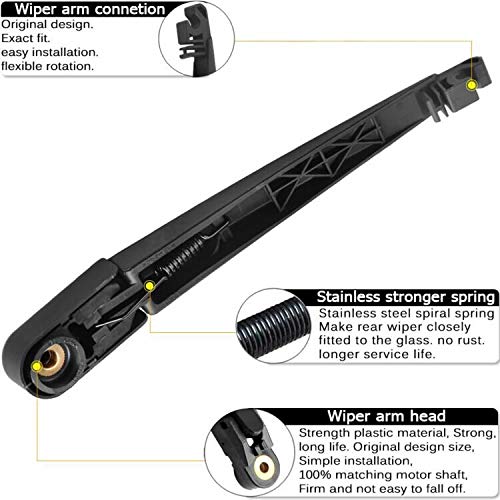 Rear Wiper Arm Blade Set Replacement For RAV4 2000-2012 -Factory OE Style 85242-12090