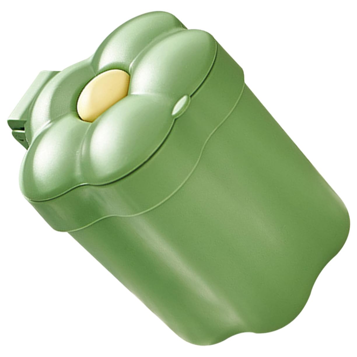 Flower Desktop Trash Bin Lid Mini Home Office Wastebasket Creative Rubbish Can for Bedroom Cute Design Convenient Size