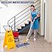 6 Pack Commercial Mop Head Replacements, Blue Loop-End Microfiber Mop Head Replacement, Heavy Duty Looped End Cotton String Industrial Wet Mops Refill for Home Commercial Industrial Floor Cleaning