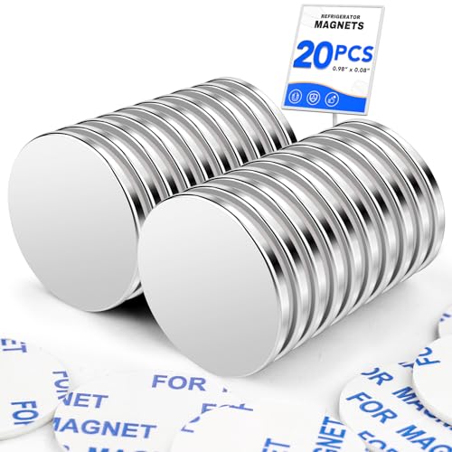 LOVIMAG Strong Neodymium Rare Earth Disc Magnets, 20Pack - 0.98x0.08 inches