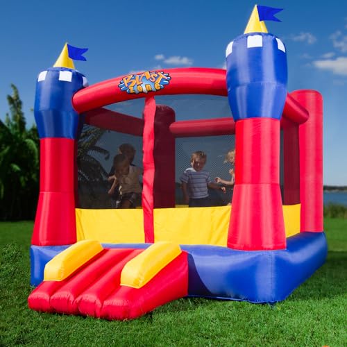 Image of Blast Zone Magic Castle - Inflatable Bounce House with Blower - Premium Quality - Indoor /Outdoor - Portable - Sets Up in Seconds