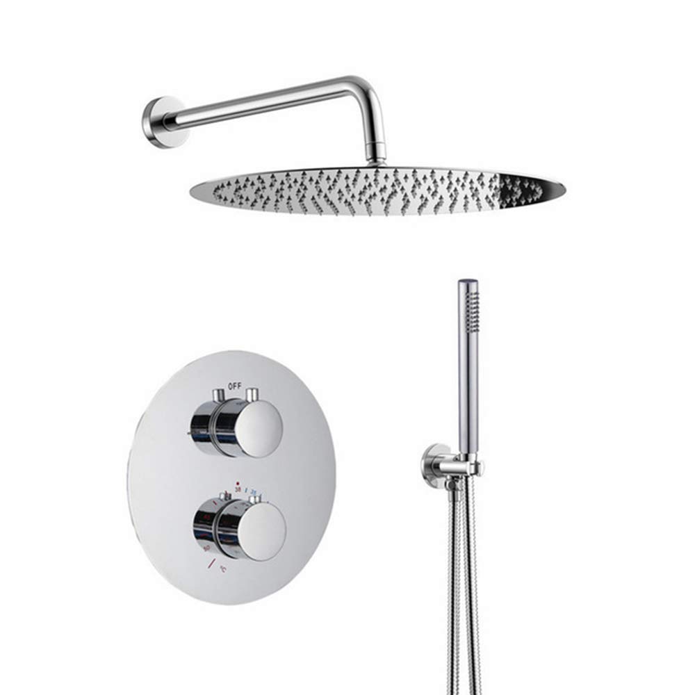 Ensemble de douche encastrable chrome mitigeur douche complet 8" salle de bain