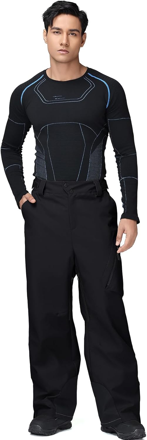 RIUIYELE Men's Super Baggy Ski Pants Cargo Snowboard Pants Loose Snow Pants Insulated Waterproof Windproof - Image 3