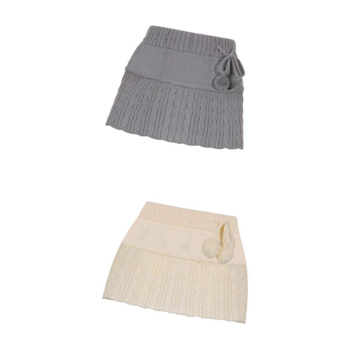 Mini Skirt Ribbed Knit Low Waist Girl Solid Short Skirt for Women-image-3