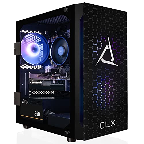 CLX Set Gaming Desktop - AMD Ryzen 5 5500 3.6GHz 6-Core Processor, 8GB DDR4 Memory, Radeon RX 6400 4GB GDDR6 Graphics, 500GB SSD, WiFi, Windows 11 Home 64-bit