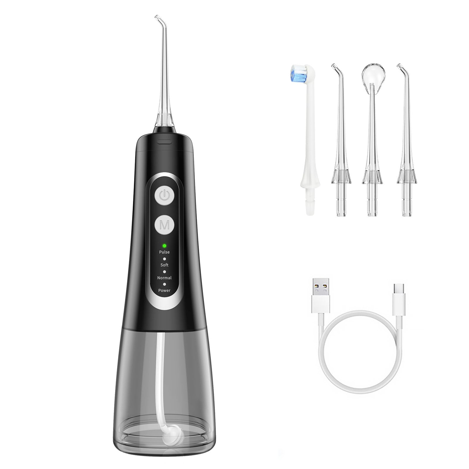 Oral Irrigator with 4 Modes, 300ml Tank, Cordless & Rechargeable, Waterproof