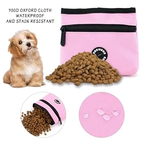 COOWONE-Dog-Treat-Pouch-with-Pet-Training-Clicker-Detachable-Dog-Puppy-Training-Treat-Bag-900D-Oxford-Cloth-Magnetic-Closure-Small-Dog-Walking-Bag-for-Travel-or-Outdoor-Use - Cucciolini Doodles   COOWONE-Dog-Treat-Pouch-with-Pet-Training-Clicker-Detachable-Dog-Puppy-Training-Treat-Bag-900D-Oxford-Cloth-Magnetic-Closure-Small-Dog-Walking-Bag-for-Travel-or-Outdoor-Use