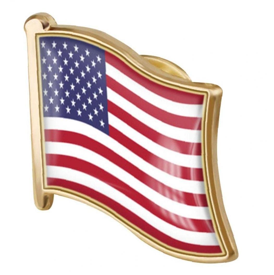 Ayrsjcl 1pc American Flag Pin Badge Metal Lapel Pin Brooch Usa United States of Flag Lapel Pin Novelty Accessory