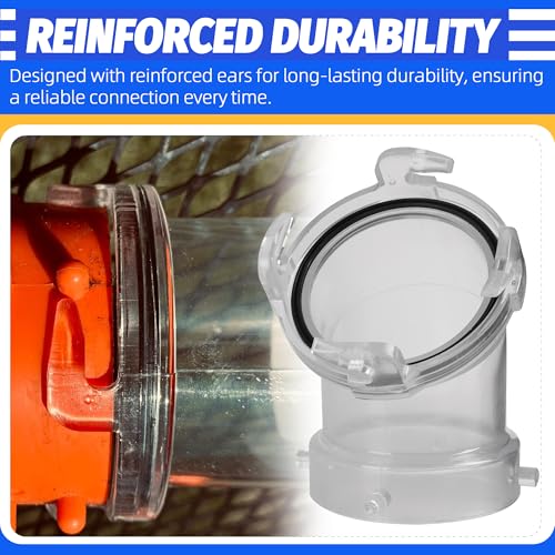 Image of 45 Clearview RV Sewer Hose Adapter with 3 inch Bay Lug - Durable, Leak-Proof Connection (Pack of 2)