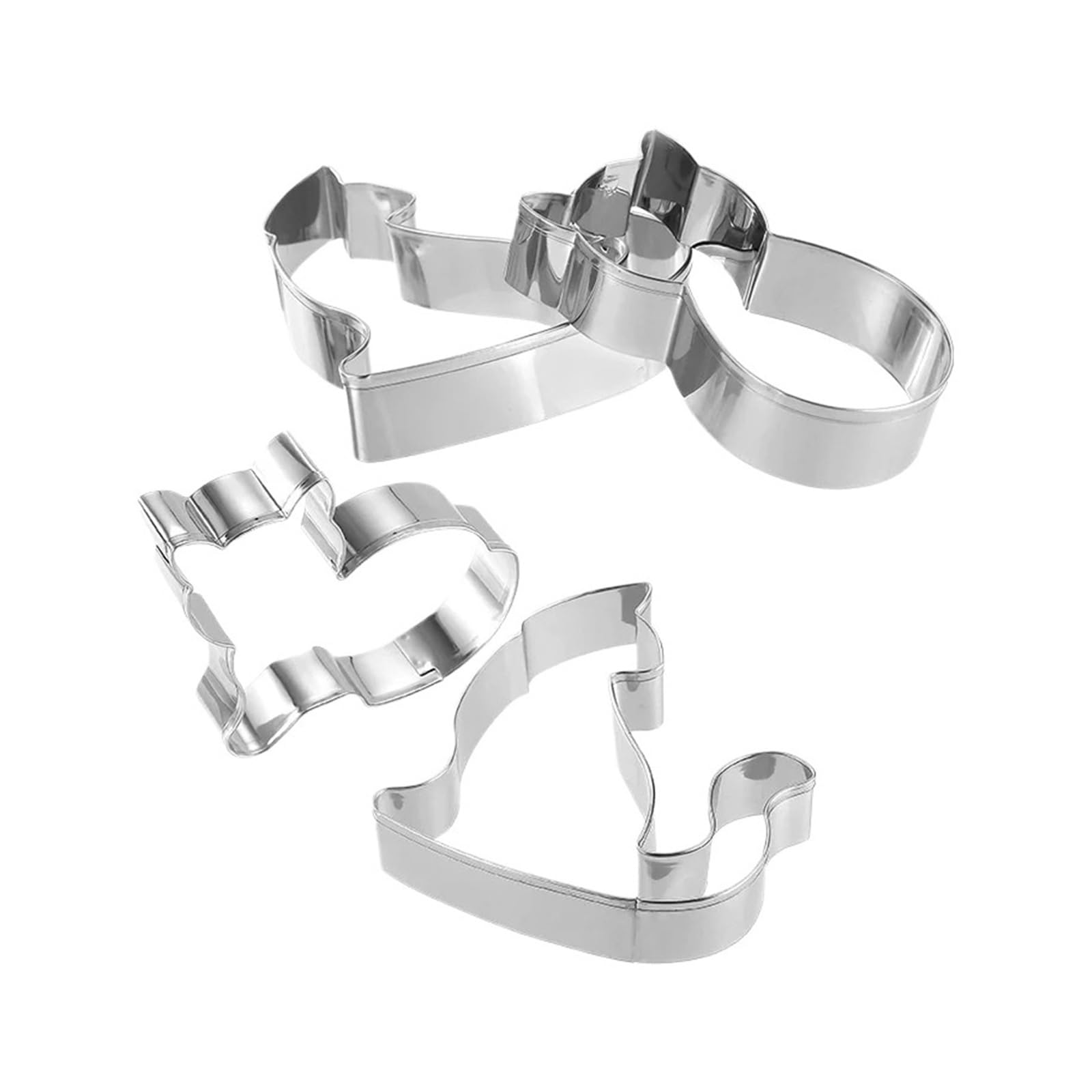 Cortadores de galletas con forma de gatito, 9 Uds., moldes for galletas de acero inoxidable, herramientas for hornear hechas a mano for el hogar, accesorios de cocina