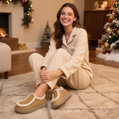 Zizor Womens Suede Loafer Slippers2