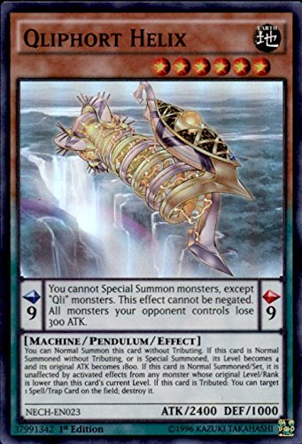 YU-GI-OH! - Qliphort Helix (NECH-EN023) - The New Challengers - 1st Edition - Super Rare