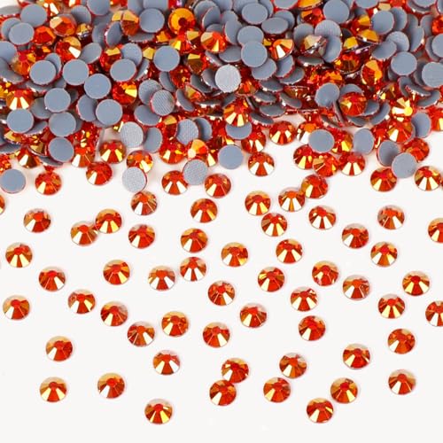 Image of Bymitel Hotfix Crystal Rhinestones Round Gems Iron on DIY Jewelry Making Flat Back for Crafts,Golden Sun, 6.3mm(SS30 /288pcs)