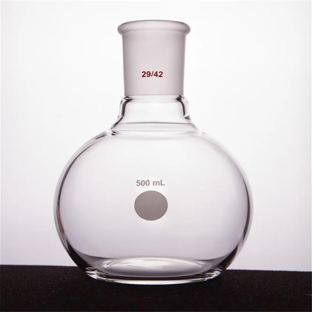 Vetreria da laboratorio Pallone a collo singolo con fondo piatto, giunto 29/42, capacità 250-1000 ml, vetro borosilicato a fondo piatto F12(F128000)