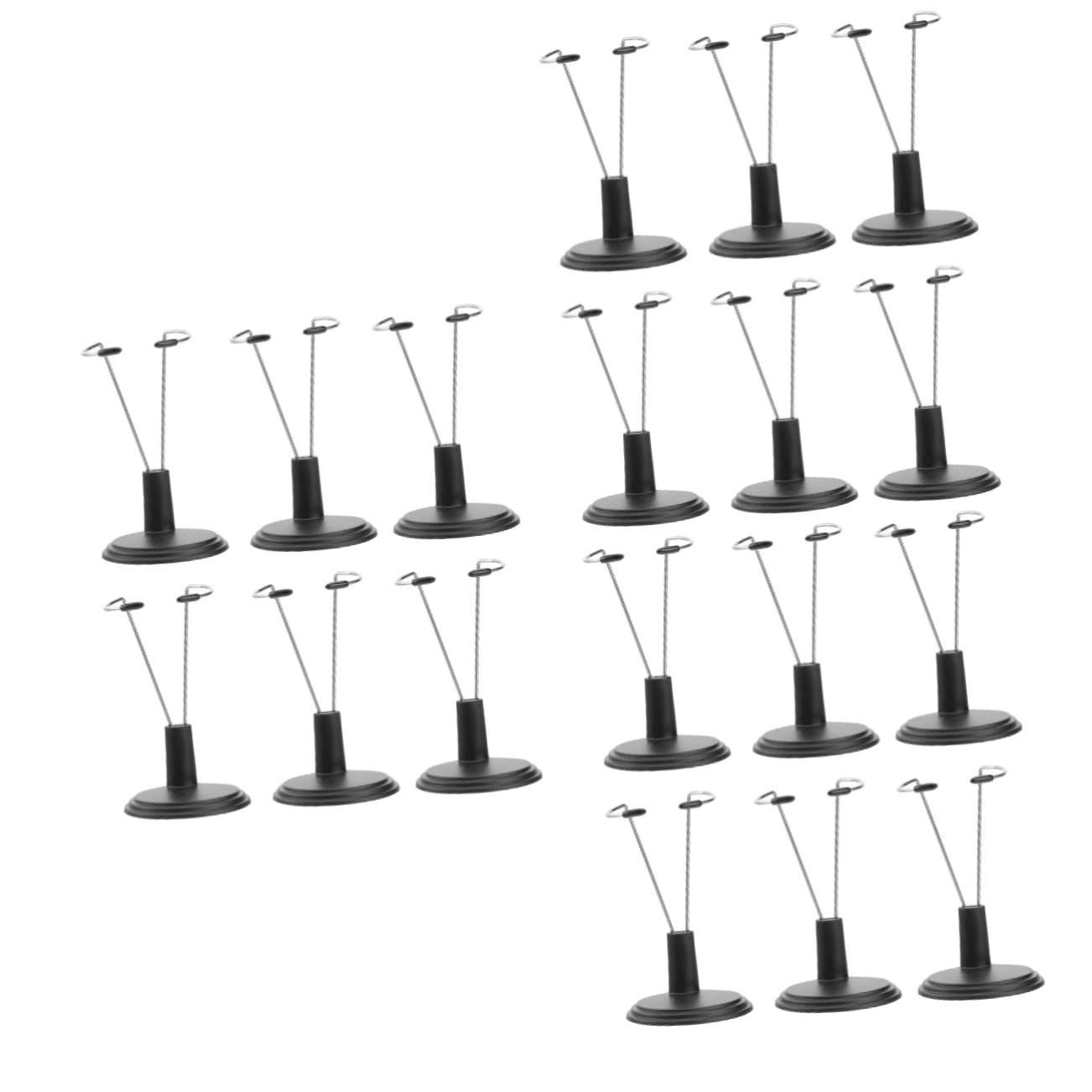 Totority 3sets Vintage Dolls Storage Rack Portable Doll Stand Adjustable Stand Fashion Display Rack 6pcs*3