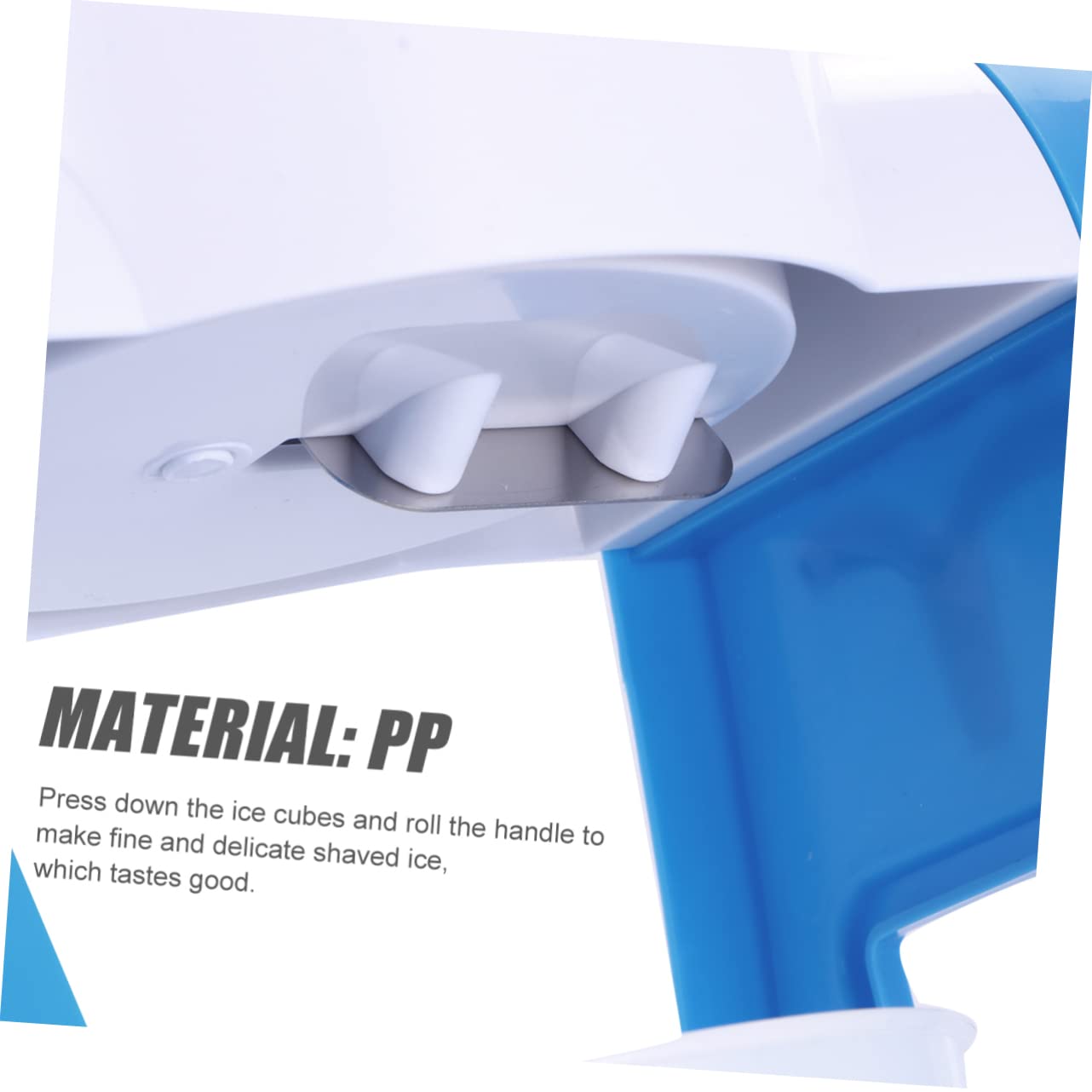 KOMBIUDA Manual Shaver Ice Crushing Machine Pp Material Ice Crusher for Smoothie