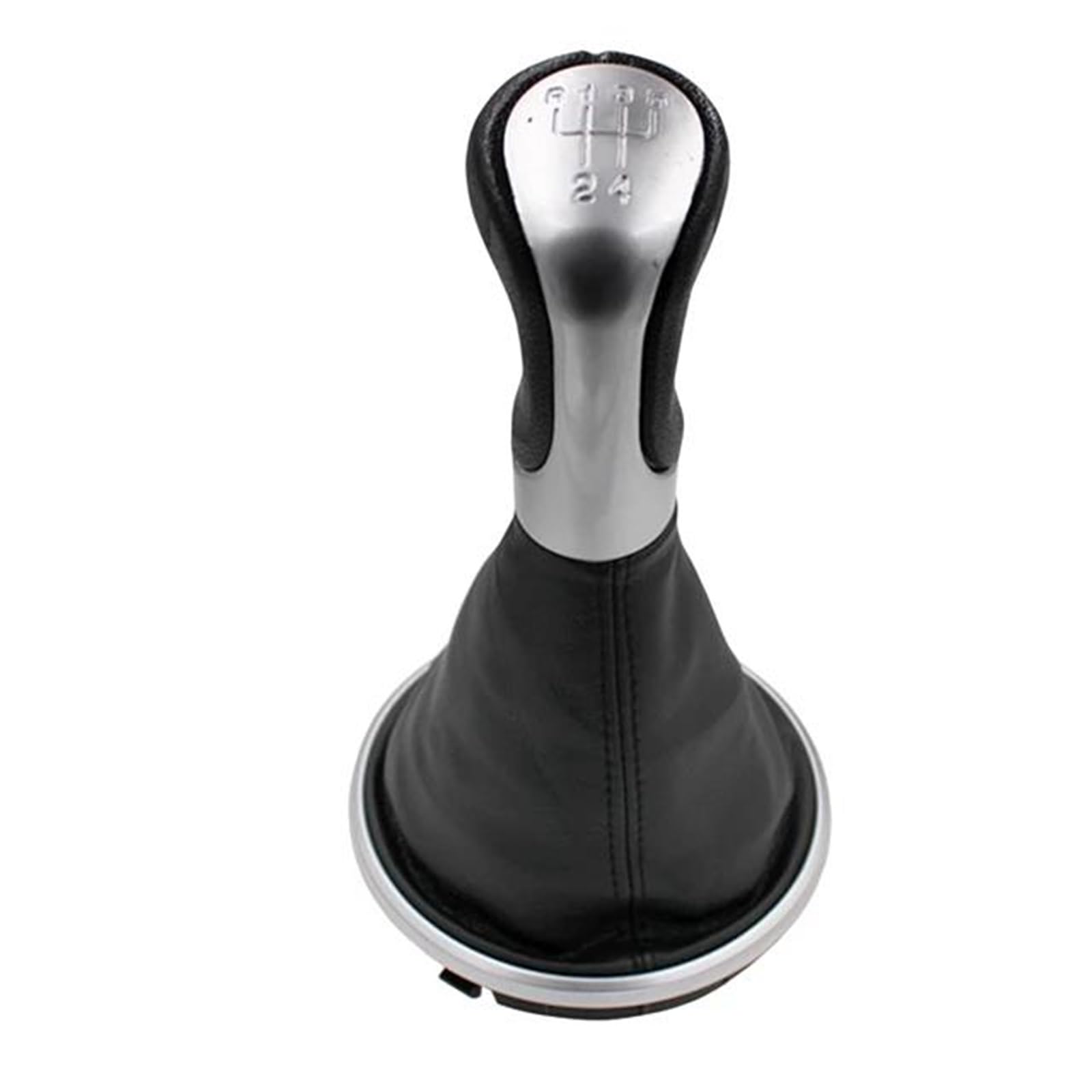 XZCVTYW Car Lever Gear Shift Knob Car Gear Shift Shifter Knob for Skoda for Fabia 2 MK2 Combi Scout Roomster 2007 2008 2009 2010(Silver)