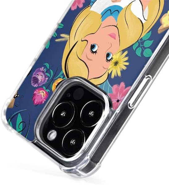 Skinit Phone Case Compatible with MagSafe iPhone 13 Pro Max - Officially Licensed Disney Alice in Wonderland (Animated) Floral Print Design