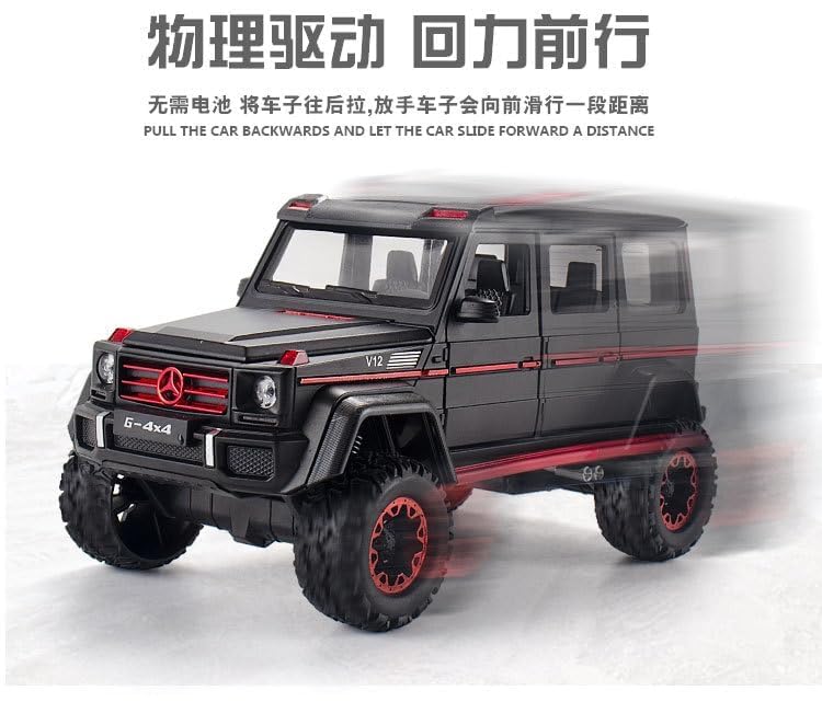 Image of Invite Enterprise Exclusive Alloy Metal Pull Back Die-Cast Car 1:24 Big Mercdes Amg G500 Diecast Metal Pullback Toy Car With Openable Doors,Light Music Boys Gifts Toys For Kids(Green)