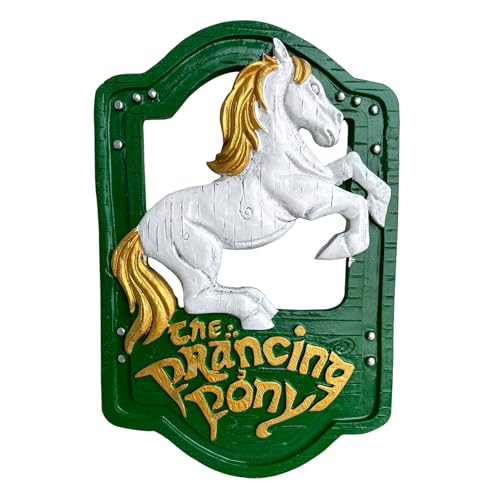 KISWIAR Horse Pattern Resin Wall Hanging, Prancing Pony Sign Wall Art Decor with Green Board, 9x6 Inches, Pub Home Office Decorative Sign