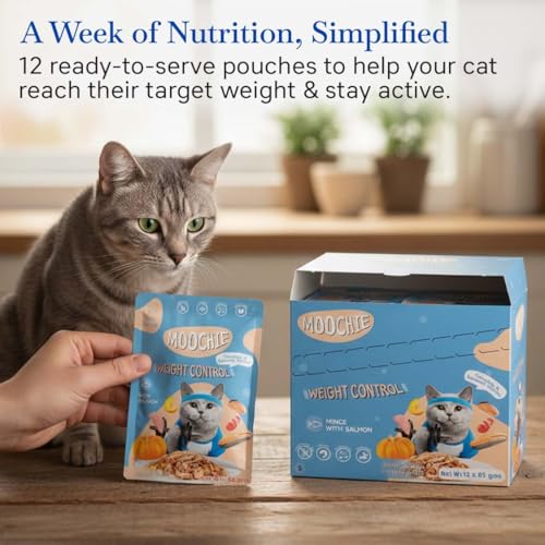 Image of Moochie Tasty Wet Cat Food, (85 g Pack X 36) Grain Free Cats Gravy Meal, Weight Control No Artificial Flavours Kitten Food, Non-Vegetarian Cat Foods Pouch for Adults & Kittens