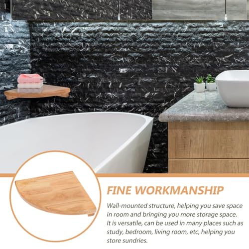 Estantería de esquina flotante de madera: almacenamiento y decoración de pared en baño 8