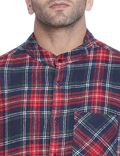 Image of oxolloxo Slassic Black Brush Check Men Shirt