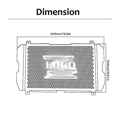ZHUOWU Z900 Motorrad Kühlerschutzgitter Schutzgitter Z900 Kühlergrill Kühlergitter Wasserkühler Abdeckgitter für Z 900 2016 2017 2018 2019 2020 2021 2022 2023 2024 2025 schwarz