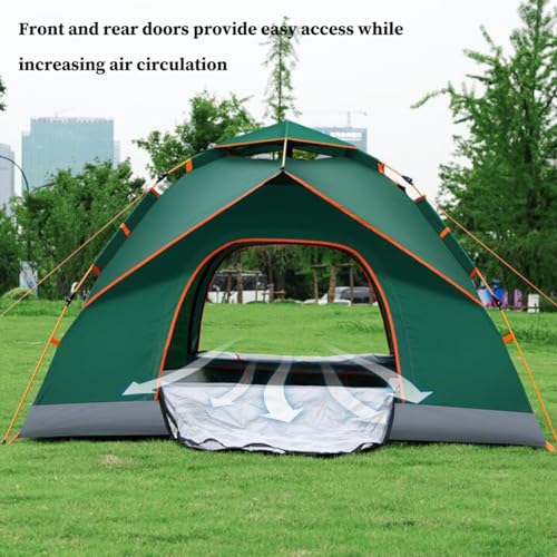 Carpa ligera impermeable para 4 personas beige miniatura 3