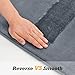 HUXMEYSON Bathroom Rugs Sets 3 Piece, Non-Slip & Quick Dry Bath Mat Set, Ultra Soft Velvet Bath Rugs for Bathroom, Toilet and Shower Floor, Grey