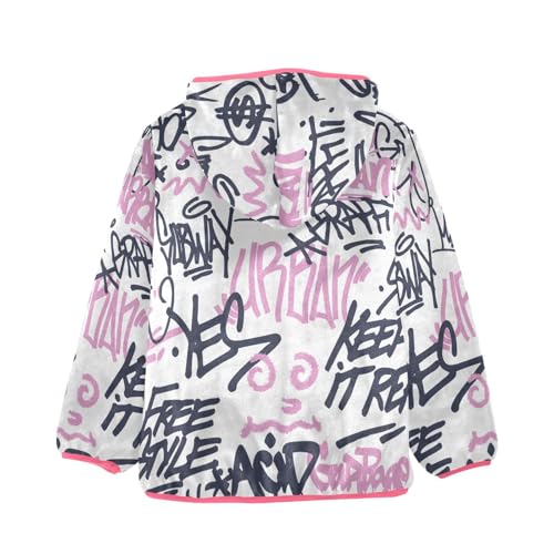 OTVEE Hipster Graffiti Kids Hoodie Jacket Fall Spring Full Zip Warm Outwear Coat2