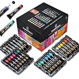 PLUMOTECA Pintura Acrilica Profesionales Set de 24x22ml Arte Con Pinceles Pintar Lienzo Tela Madera Vidrio Textil Caballete...