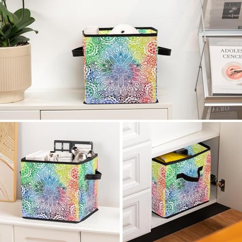 Cube de rangement pliable avec poignées solides pour optimiser vos placards de maison - 6