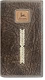 John Deere Genuine Leather Checkbook Wallet Rawhide Leather Lacing