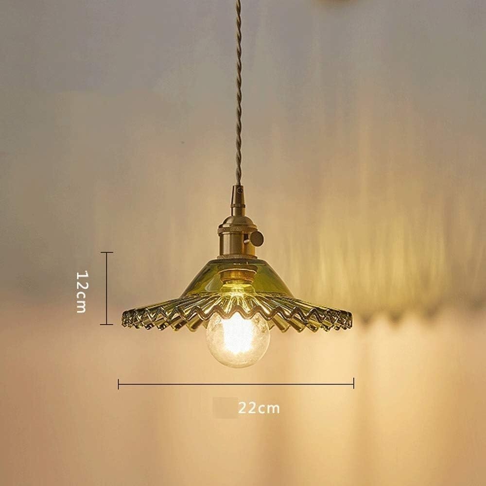 Kinkiet Z Długim Żyrandolem, Lampki Nocne Do Sypialni, Klosz Szklany W Całości Wykonany Z Miedzi, W Kształcie Kwiatka, 15 Cm, 22 Cm