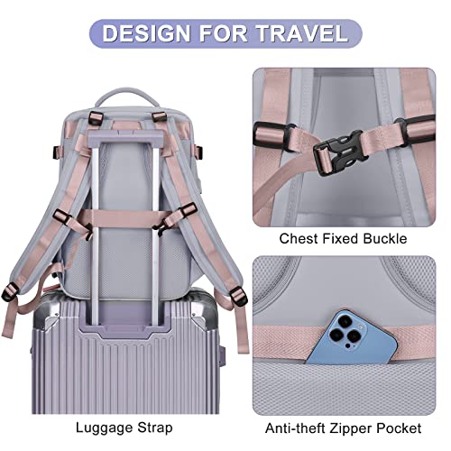 Image of coofay Large Travel Backpack For Women Airline Approved Carry On Backpack Flight Approved Waterproof Sports Luggage Backpack Casual Daypack Small Hiking Backpack
