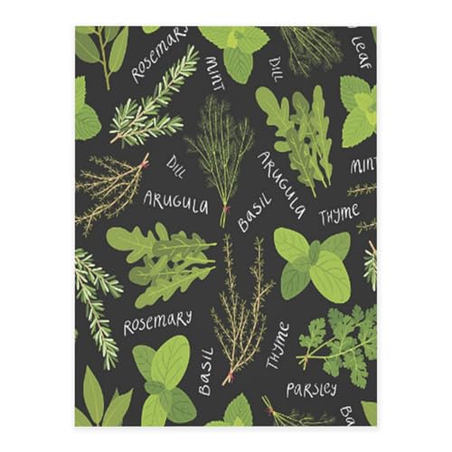 AUGUSTRUSH Kristallaufkleber Kräuter DIY Dekofolie 26,5x20cm