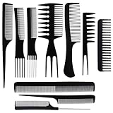 Oneleaf 10PCS Hair Stylists Professional Styling Comb Set Variety Pack Great for All Hair Types & Styles