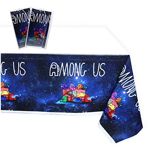Best Deal 🛒 Video Game Plastic Tablecloth – (2Pack) Disposable Video Game Theme Waterproof Table Cover Party Supplies Decorations for Kids Boys Girls Birthday Camping
