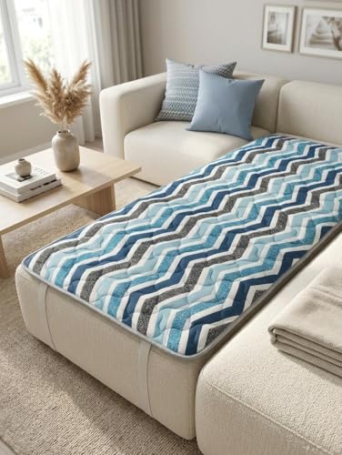 Image of K25 Cotton Floor Bed Mattress with High-Density Foam & Fiber for Extra Bedding | Lightweight Reversible Portable Rolling Mat for Travel Yoga Outdoor & Camping (Size: 72x36x0.8 Inch, Multicolor)