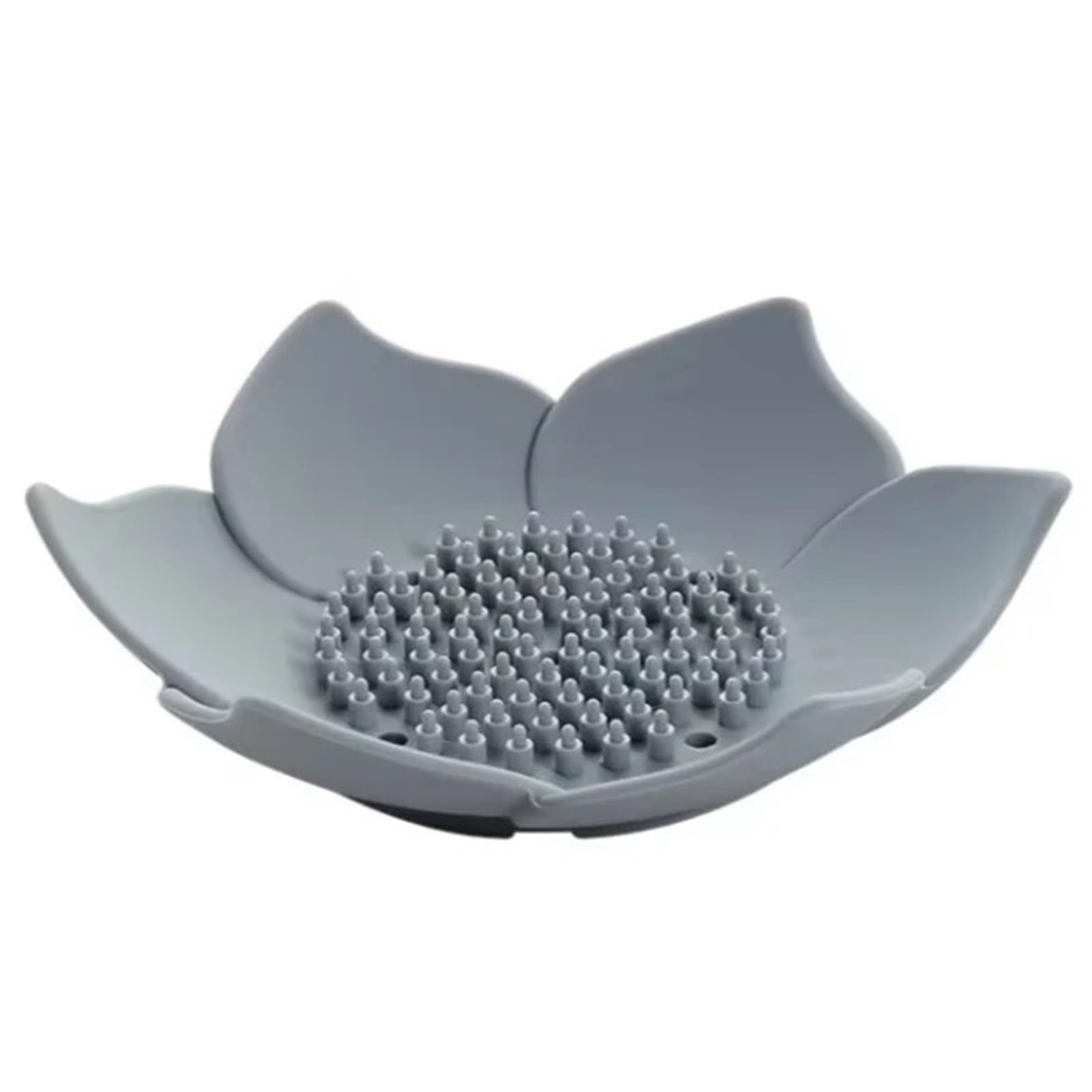 Jabonera Antideslizante, Caja de jabón 3 uds. Plato escurridor Silicona Antideslizante con Forma Accesorios baño Multicolor(Gray+White+Pink)