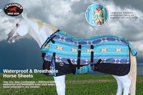 Image of Challenger 1200D Turnout Waterproof Rain Horse Sheet Light Winter Blanket 378B