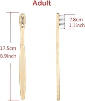 Vista 6 de SEVENHEAD Cepillos de dientes de bambú para adultos y niños, juego familiar de 6+4 piezas, cerdas suaves, natural biodegradable sin BPA, respetuoso