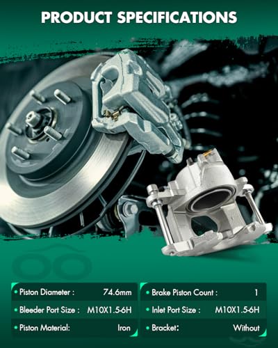 Image of SCITOO 184020 Front Right Disc Brake Caliper Fit For Buick For LeSabre 1978-1990,For Pontiac For Laurentian 1978-1981,For Pontiac For Safari 1987-1989, Single Piston